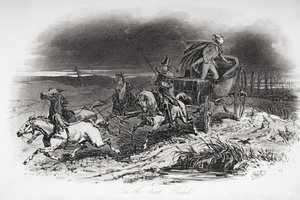 Sur la route sombre, illustration de 